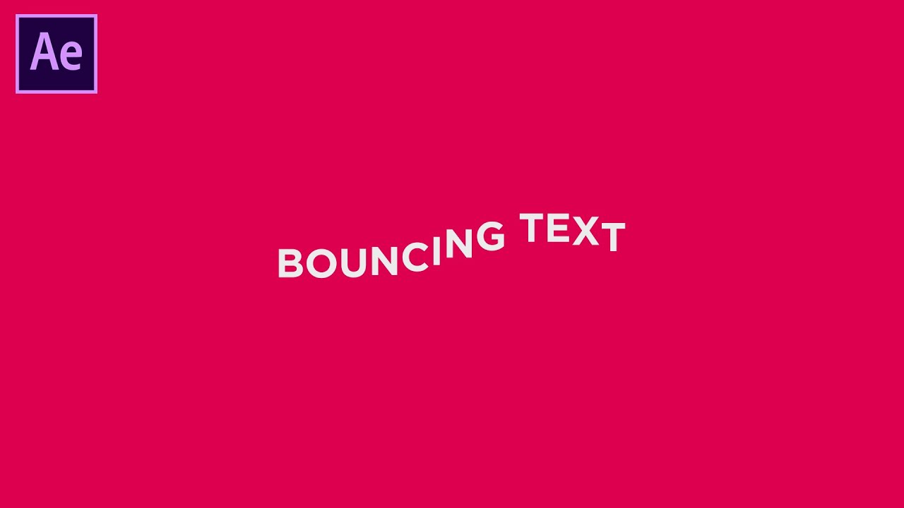 How to Create Bouncing Text Animation | Motion Graphics | After Effects Tutorials