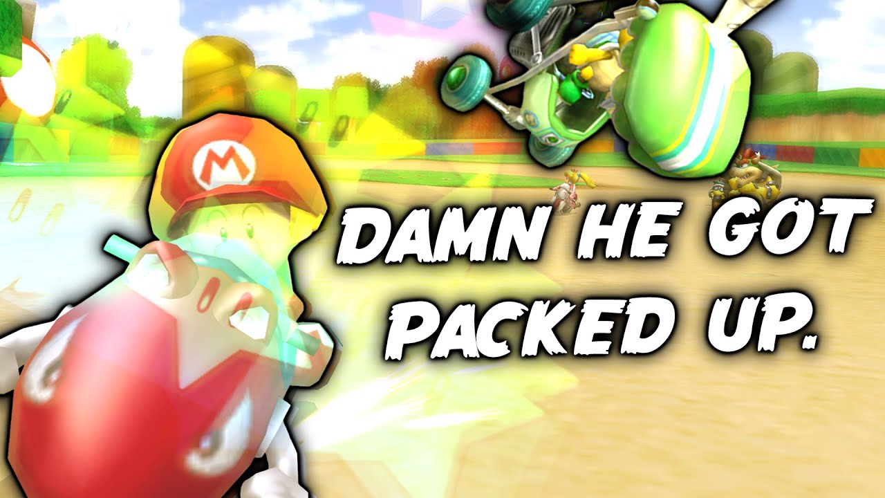 Baby Mario putting in work in Mario Kart Wii Deluxe.