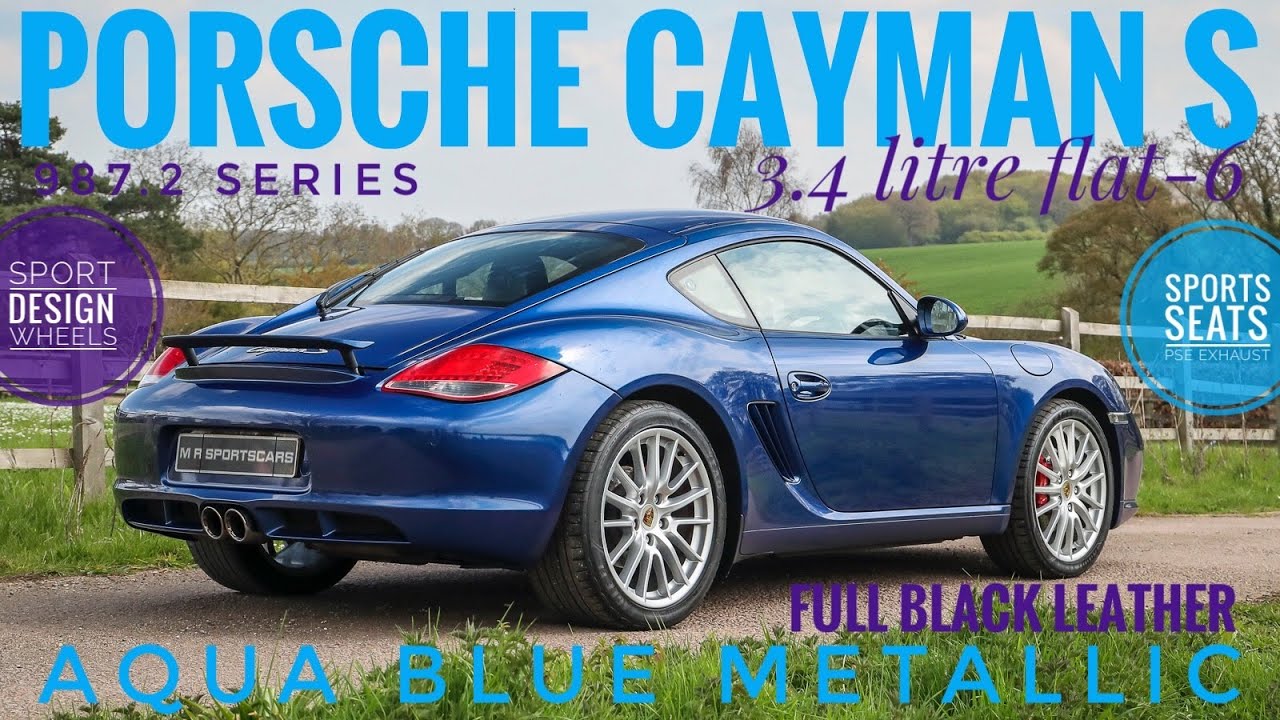 Porsche Cayman S 987.2 PDK цвета «Аквамариновый металлик» со спортивной выхлопной системой PSE и ...