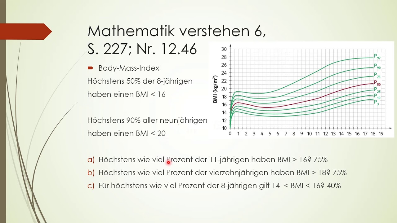 Statistik: Perzentile, gewichtetes arithmetisches Mittel, Mehrfeltdtafeln, Punktwolkendiagramm