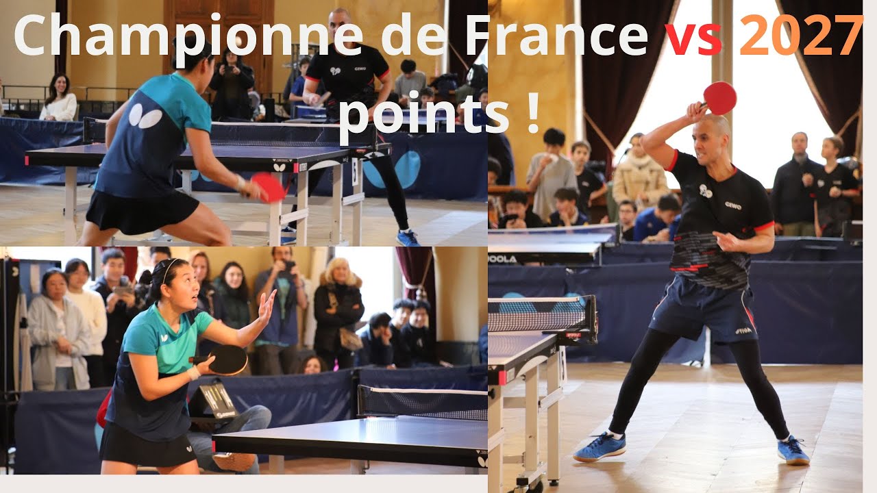 2027 points contre Joueuse Pro Championne de France ! Match de tennis de table de dingue !