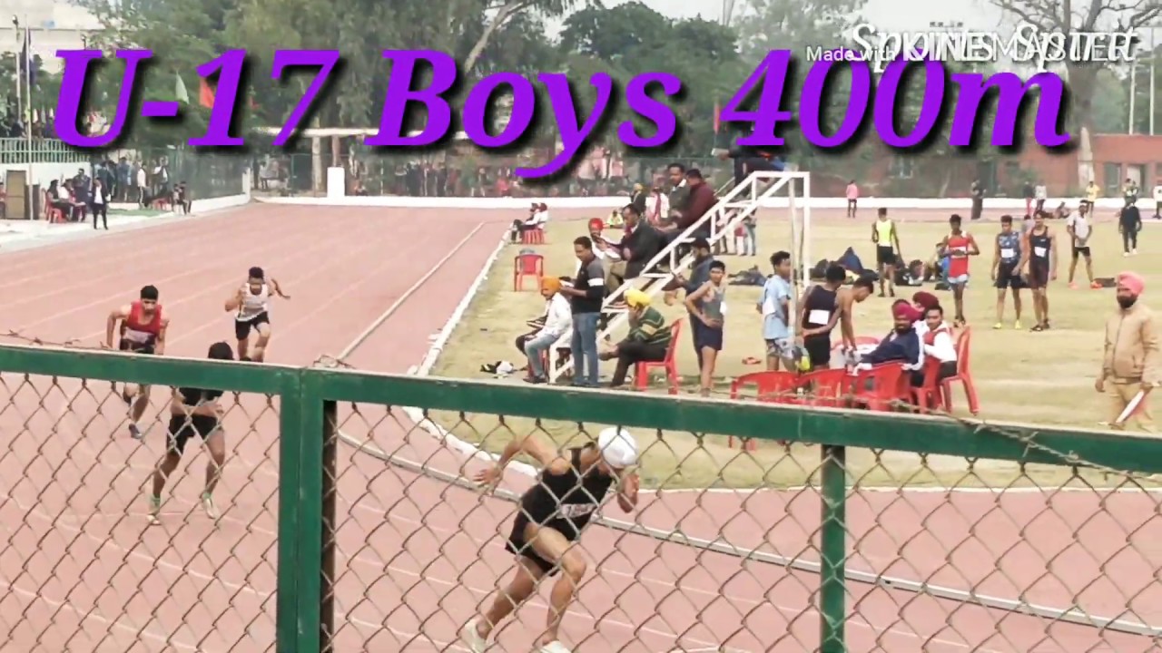 U-17 Boys 400m in 65th Punjab School State Athletics Meet held at War Hero Stadium Sangru  22 Nov 19