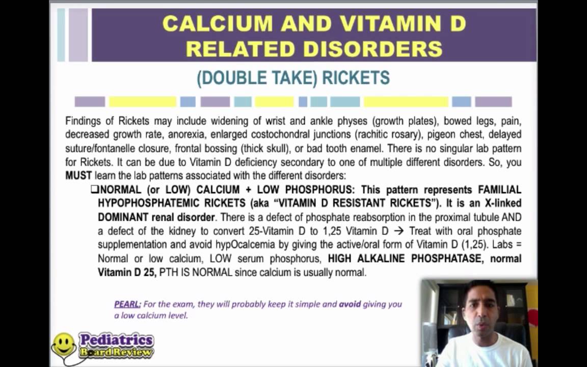 Rickets Symptoms, Labs and Diagnosis  - An Overview From Pediatrics Board Review
