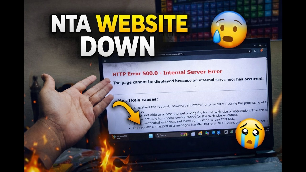 JEE Admit Card ERROR 🚨 | NTA Website Down Ho Gayi!