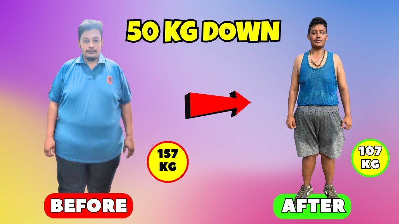 50 Kg Down | My WeightLoss Journey 157 to 107 KG | No Diet | Berhampur Physical Academy