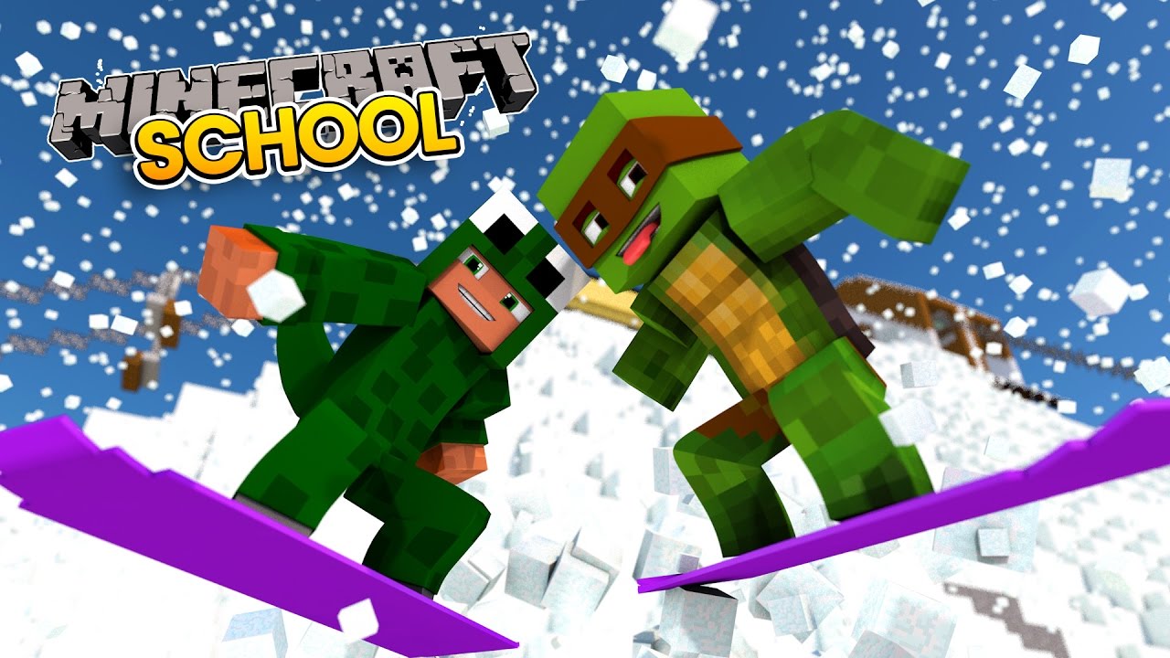Minecraft School - THE ICE QUEEN KIDNAPS TINY TURTLE'S AUNTY!