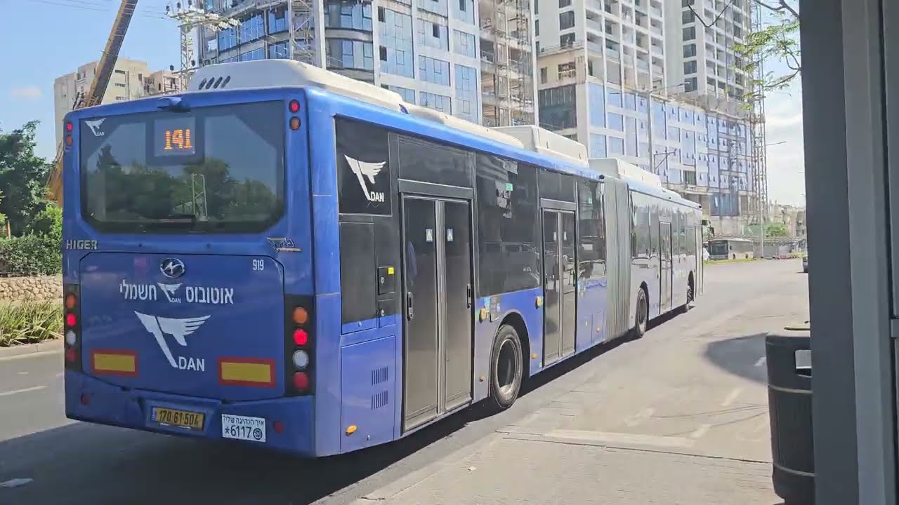 Ride on a new Higer electric articulated bus 170-61-504 #919 