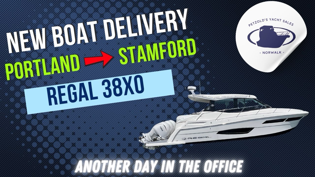 Regal 38XO delivery Day - Another day in the Petzold’s Yacht Sales Norwalk Office