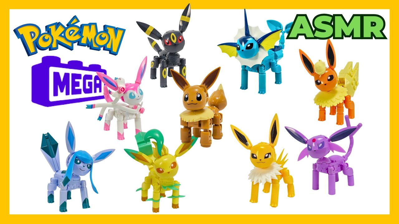 Mega Pokemon Eevee Evolution Set - Lego Pokemon Real Time | ASMR