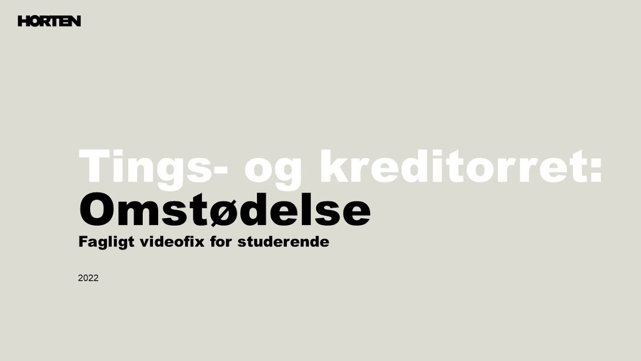 8. Omstødelse