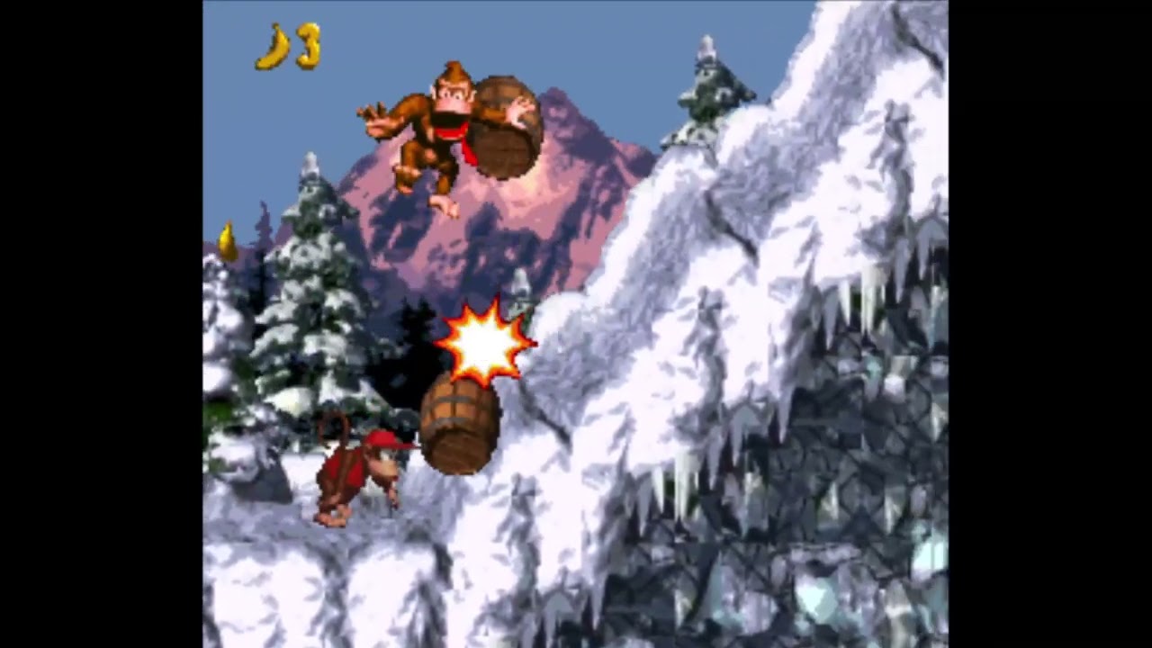 Donkey Kong Country | GORILLA GLACIER (4th world) | SNES