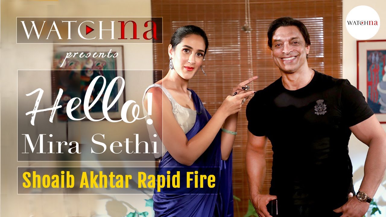 Shoaib Akhtar Rapid Fire | WatchNa | Hello! Mira Sethi