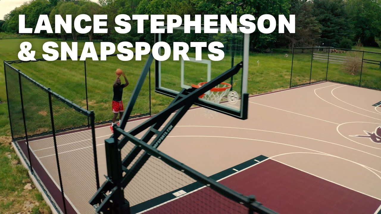 SNAPSPORTS - Lance Stephenson Backyard Home basketball Court