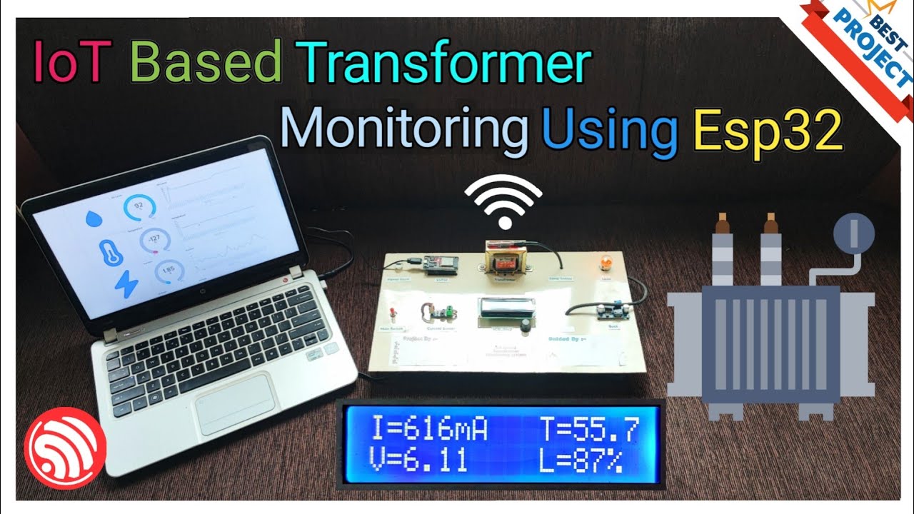 67. IoT🌐 Based Transformer monitoring Using ESP32 | Current⚡ | Voltage 🔌 | Oil Level 🥃 | Temp🌡️