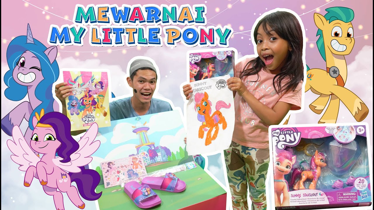 MEWARNAI KARAKTER MY LITTLE PONY 😍 LEIKA DAPET MAINAN NYA