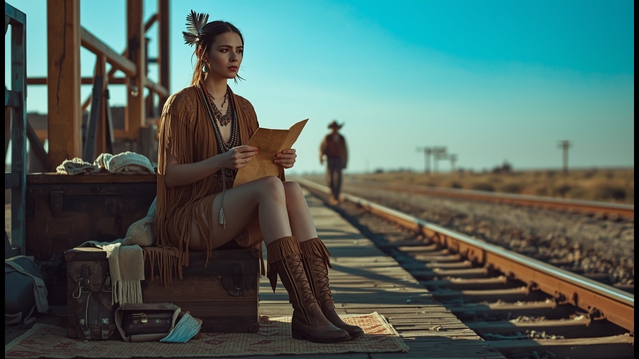Abandoned Mail-Order Bride Sat on a Crate at the Station, Unaware the Cowboy Was Coming for Her