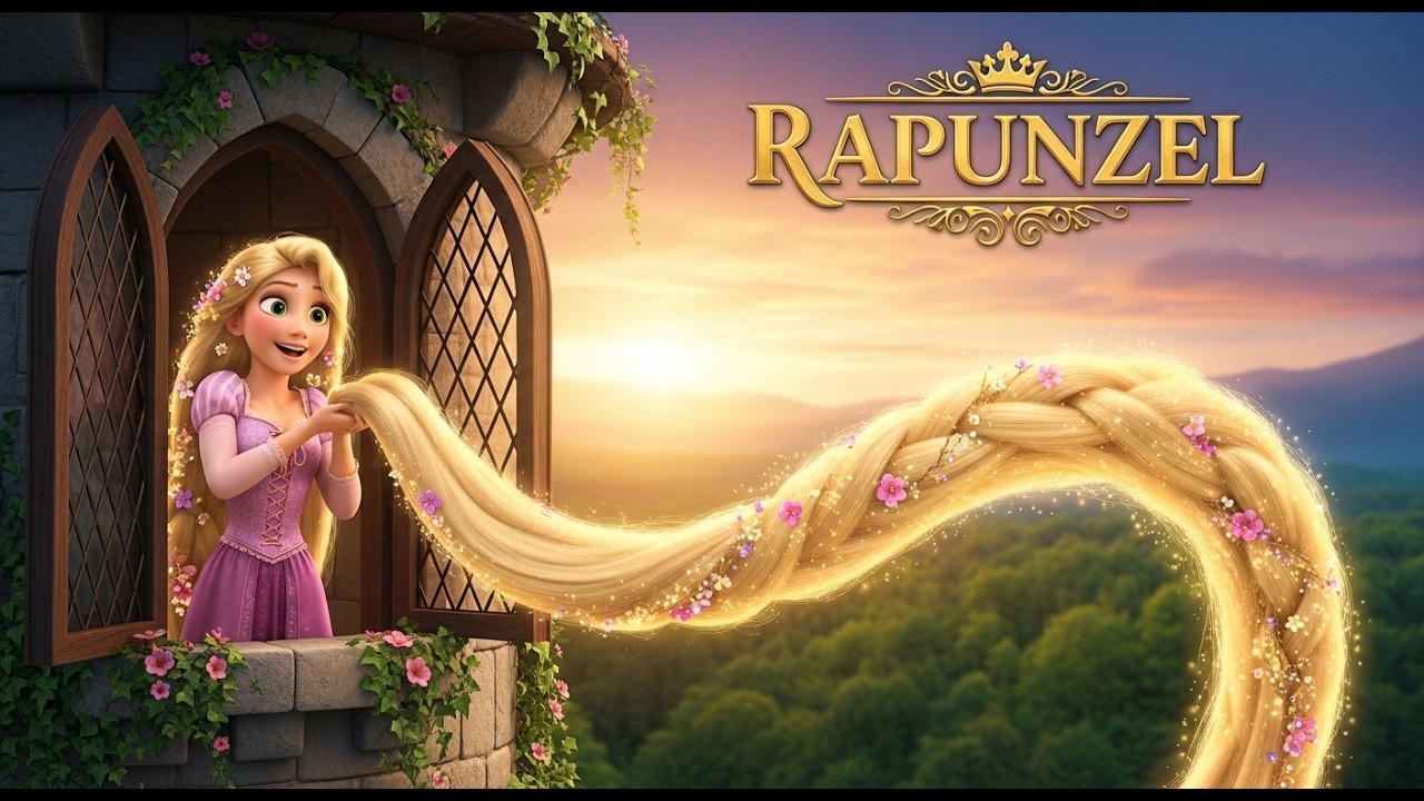 Rapunzel Torre Mágica | Cabello Dorado & Príncipe | Hermanos Grimm Cuento Clásico Animado