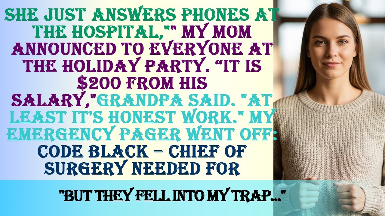 Mom Said “She Just Answers Phones at the Hospital”—Then Grandpa Spoke Up