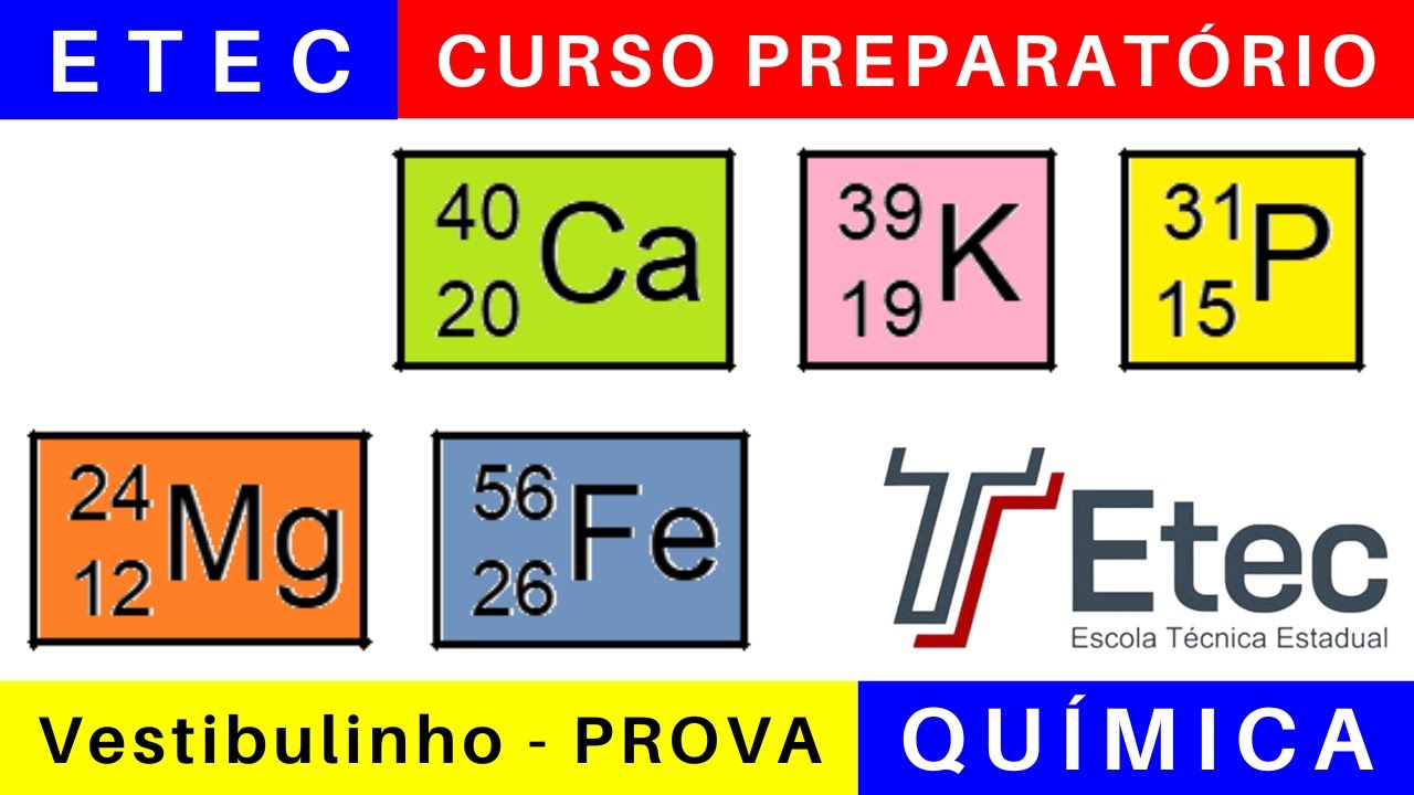 ETEC 🎯 Vestibulinho 2025/2026: o que Estudar para a Prova da ETEC em QUÍMICA @BoraETEC