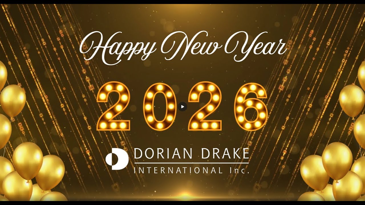 Wishing you a Happy New Year 2026 - Dorian Drake Intl.