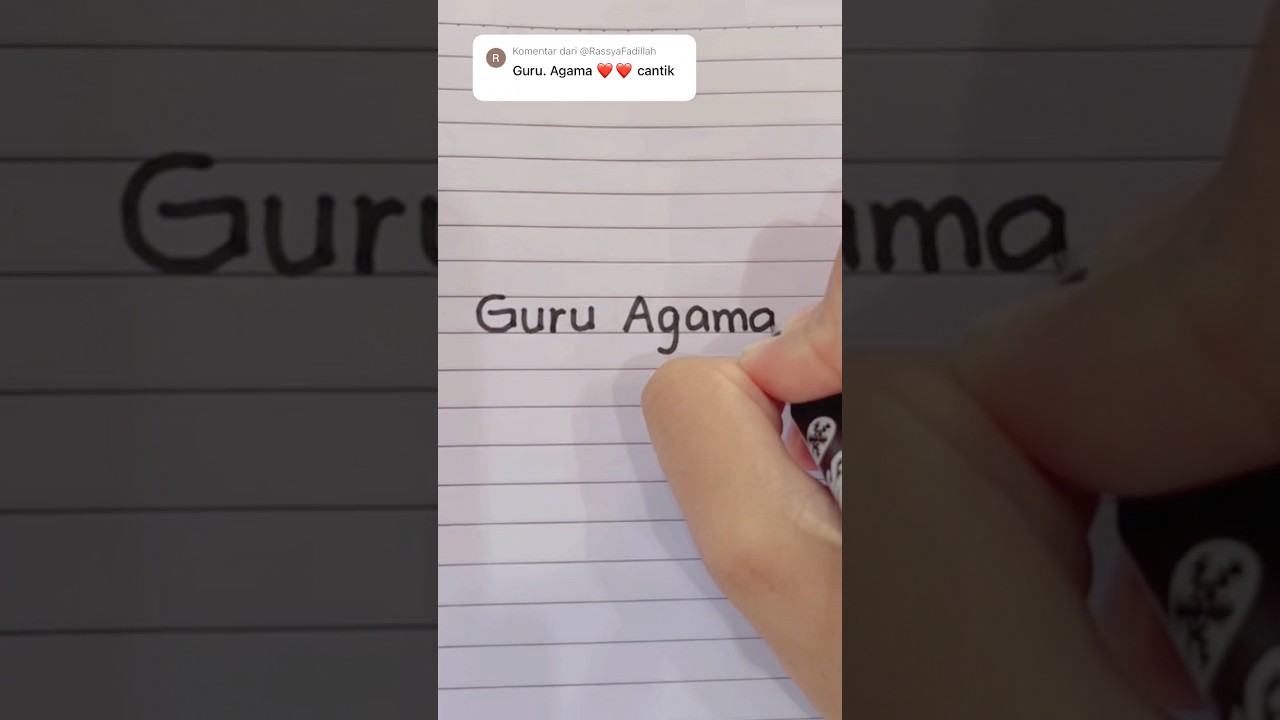 Menulis Guru Agama #shorts #menulis #nama #handwriting #handlettering #caligraphy #trending