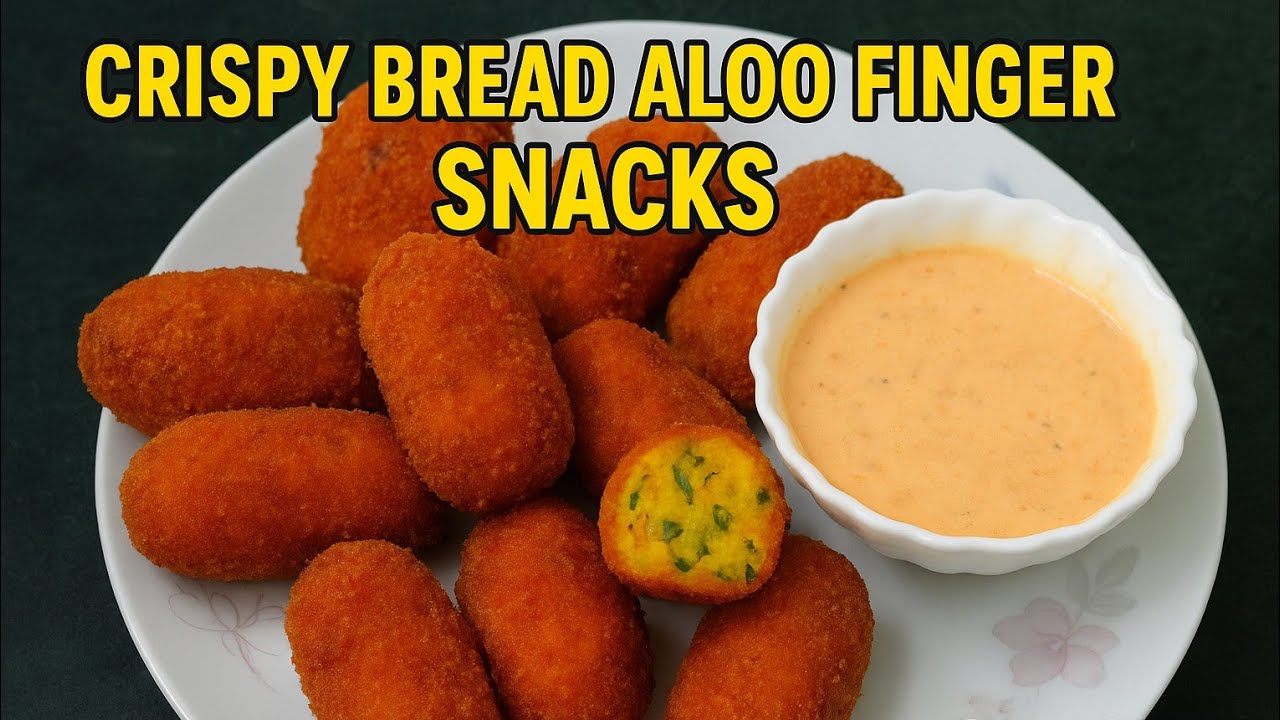 “Crispy Bread Aloo Finger Snacks | Super Crunchy Tea Time Snack | Easy 5 Minute Recipe”