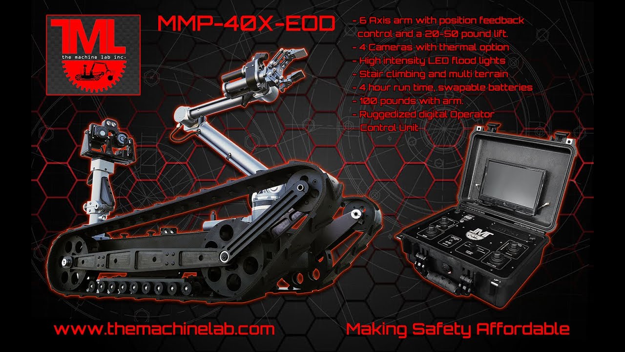 Tactical robots for EOD, military, law enforcement, inspection, surveillance, research and education
