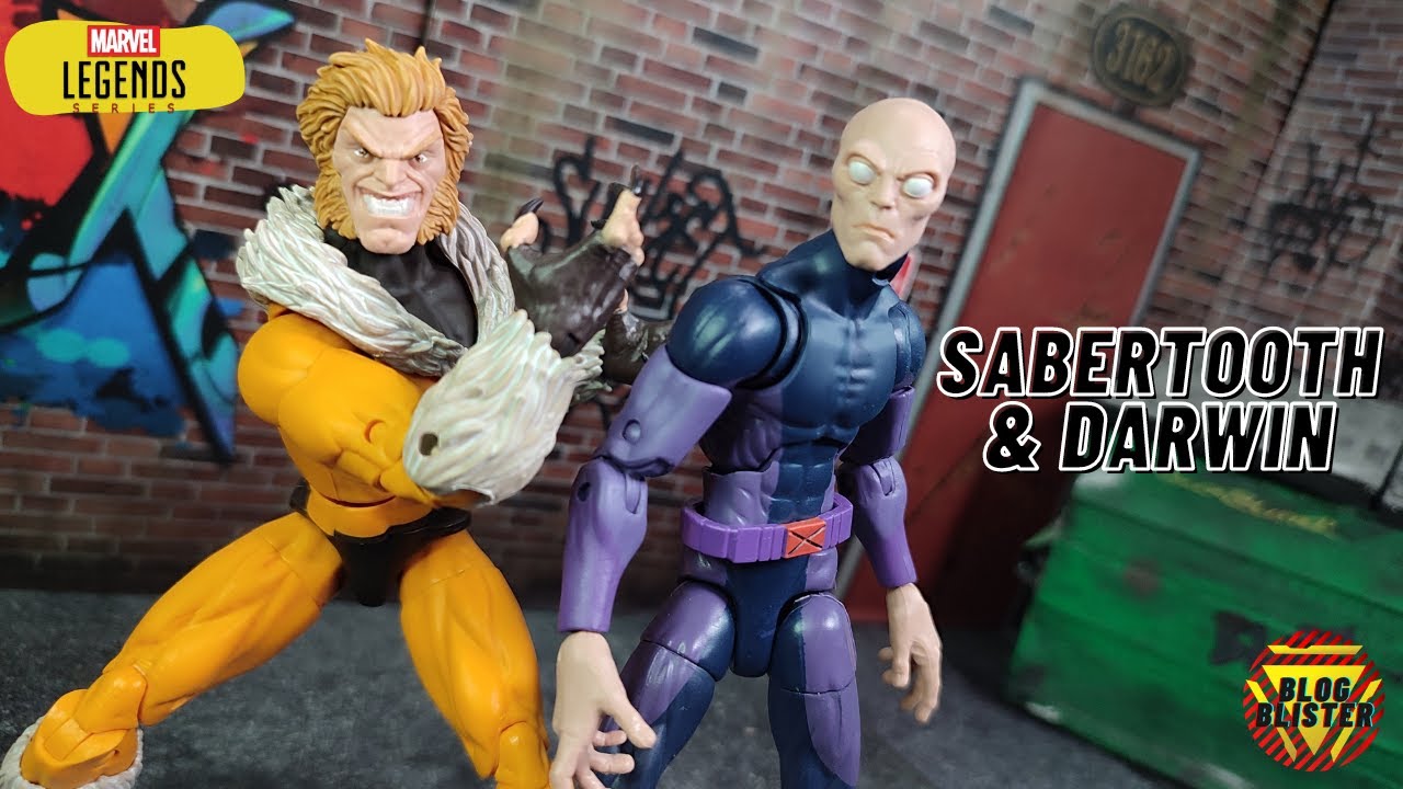 Marvel Legends Sabertooth y Darwin Bonebreaker BAF Revision Review En Español