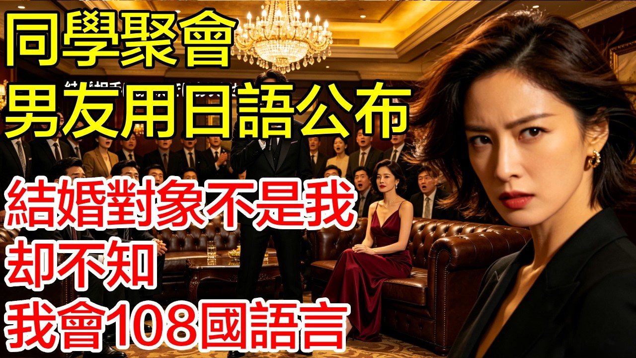 同學聚會，男友用日语公佈結婚對象不是我，卻不知，我會108國語言！