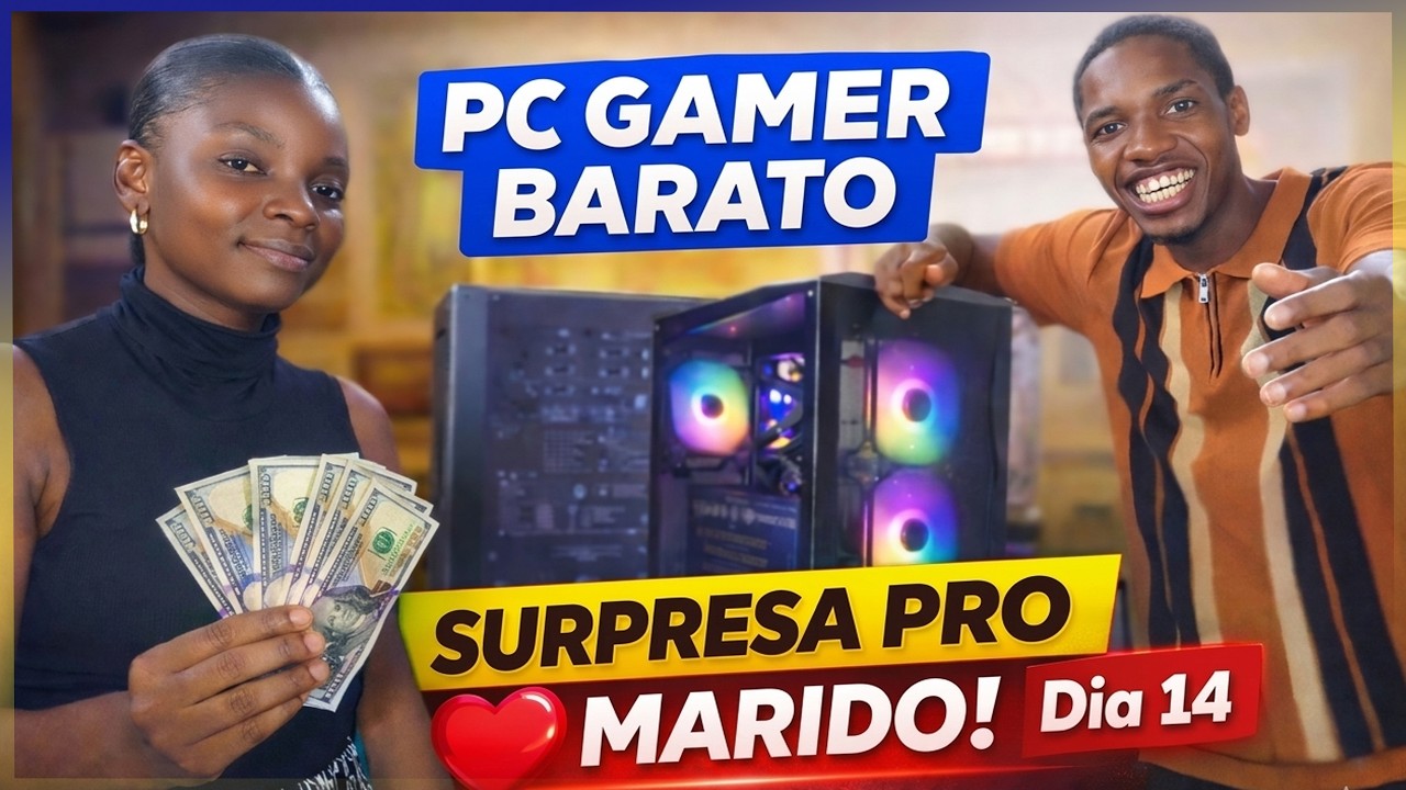 SURPRESA PARA O MARIDO! PC GAMER BARATO DO DIA 14 + ANIVERSÁRIO🎁❤️