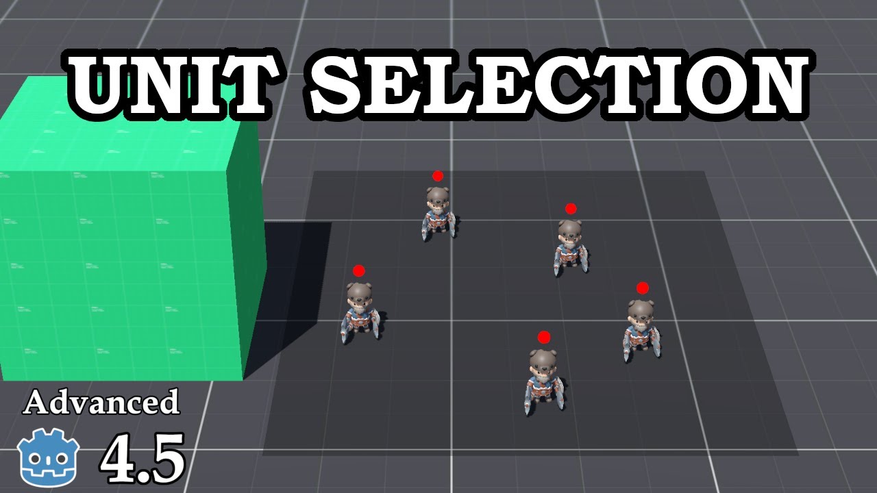 How to create unit selection for RTS - Learn Godot 4 3D - no talking
