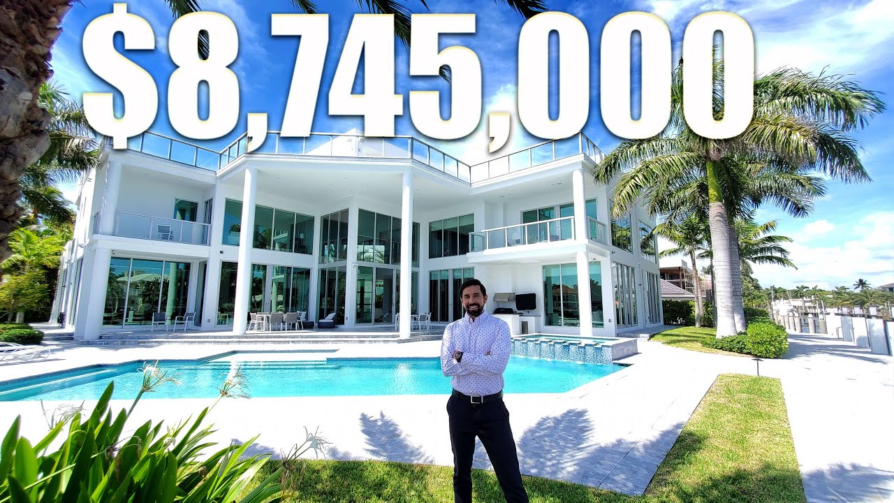 EXCLUSIVO RECORRIDO A MANSION DE $8,7 MILLONES DE DOLARES CON MUELLE PARA YATE DE 86 PIES