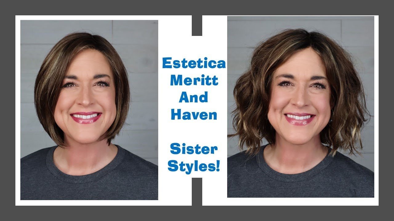 Estetica Sister Style Comparison | Haven and Meritt in Caramel Kiss RT4 | STRAIGHT AND WAVY wigs!
