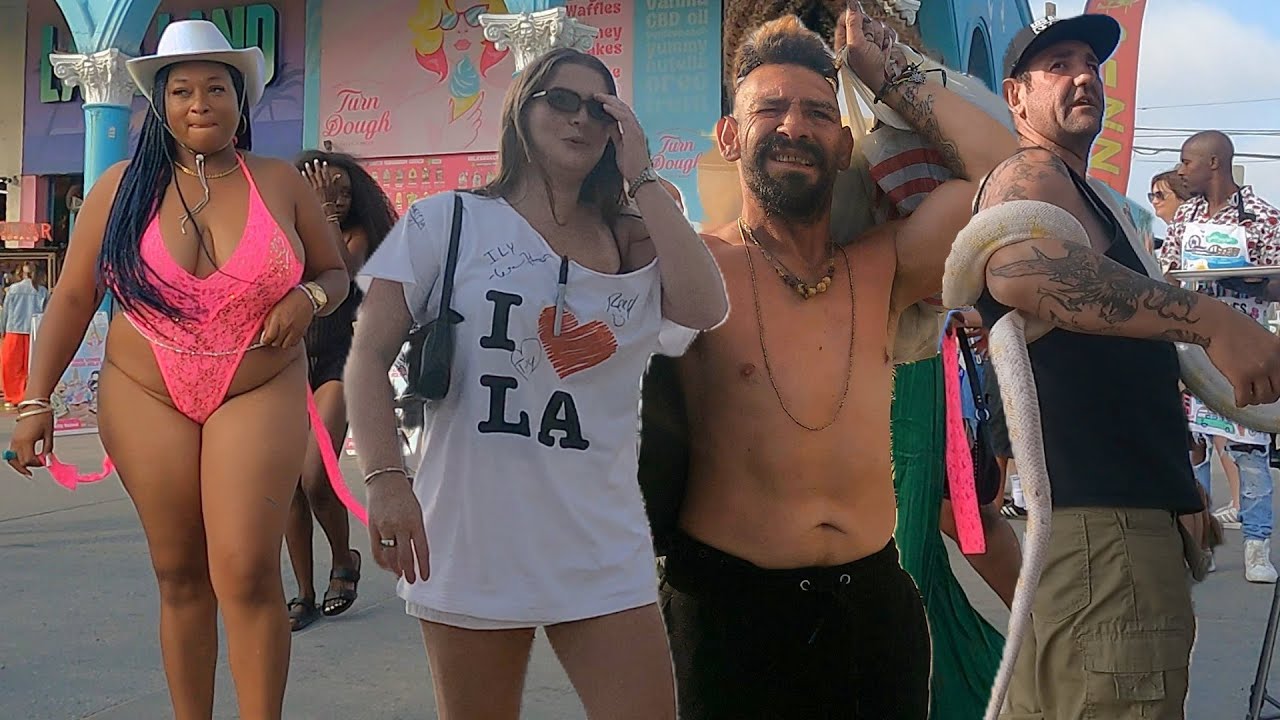 GONE WILD - Weekend Tour of Venice Boardwalk - Summertime Peopole Watching