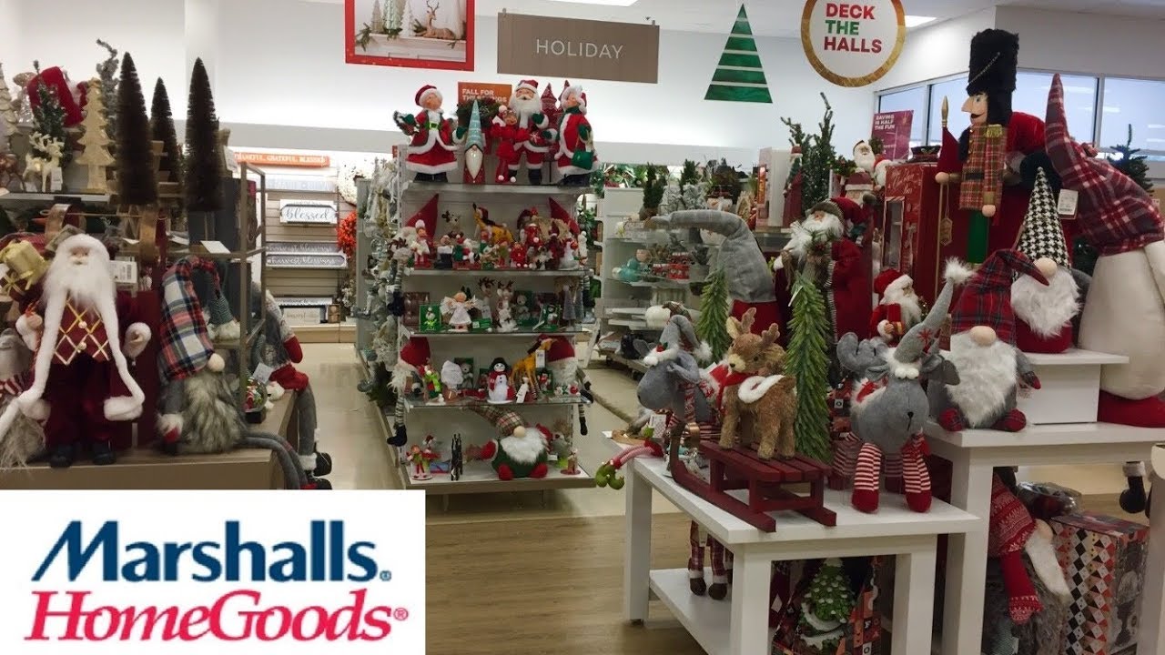 MARSHALLS HOME GOODS CHRISTMAS DECORATIONS DECOR - SHOP WITH ME SHOPPING STORE WALK THROUGH 4K