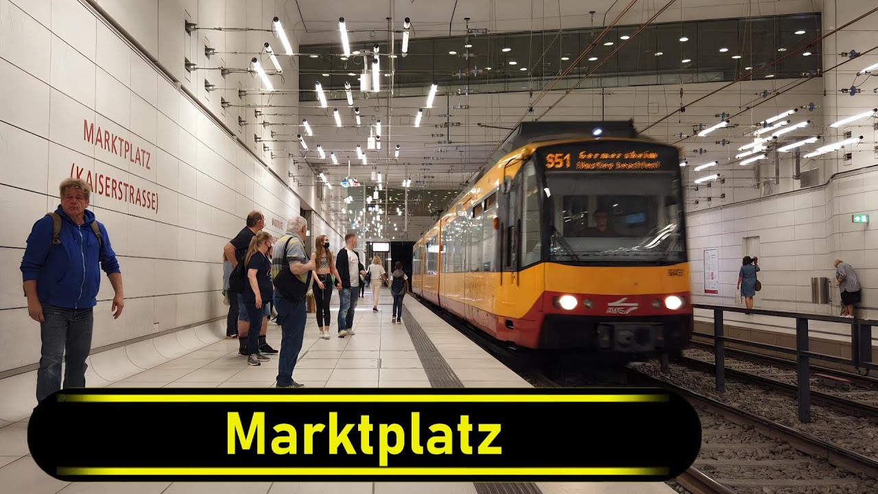Stadtbahn Station Marktplatz - Karlsruhe 🇩🇪 - Walkthrough 🚶