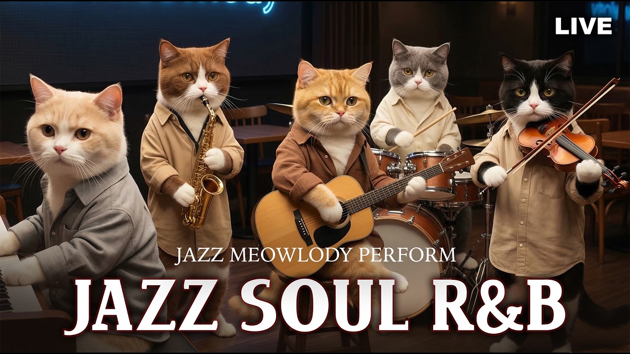 Smooth Jazz Soul R&B 🎷 Music for Focus & Peaceful Sleep | Jazz Meowlody