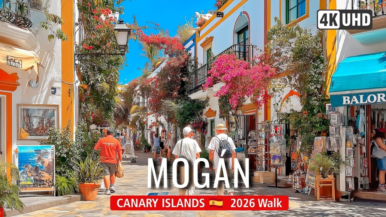 MOGAN Walking Tour, Canary Islands 🇪🇸🌴 |  Explore Little Venice Canals & Marina Views!