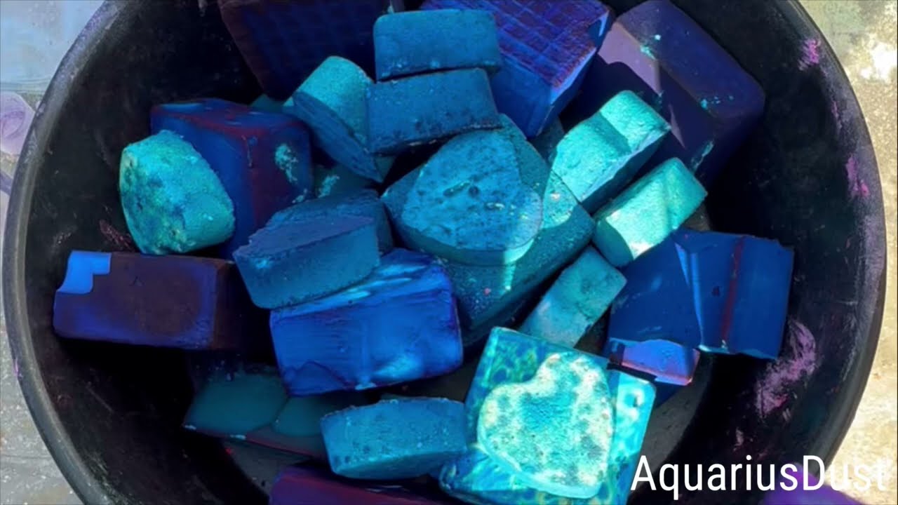 Shades of Blue with ​⁠@ASMRcrunchies 💙*Outdoor crush #oddlysatisfying #gymchalkasmr