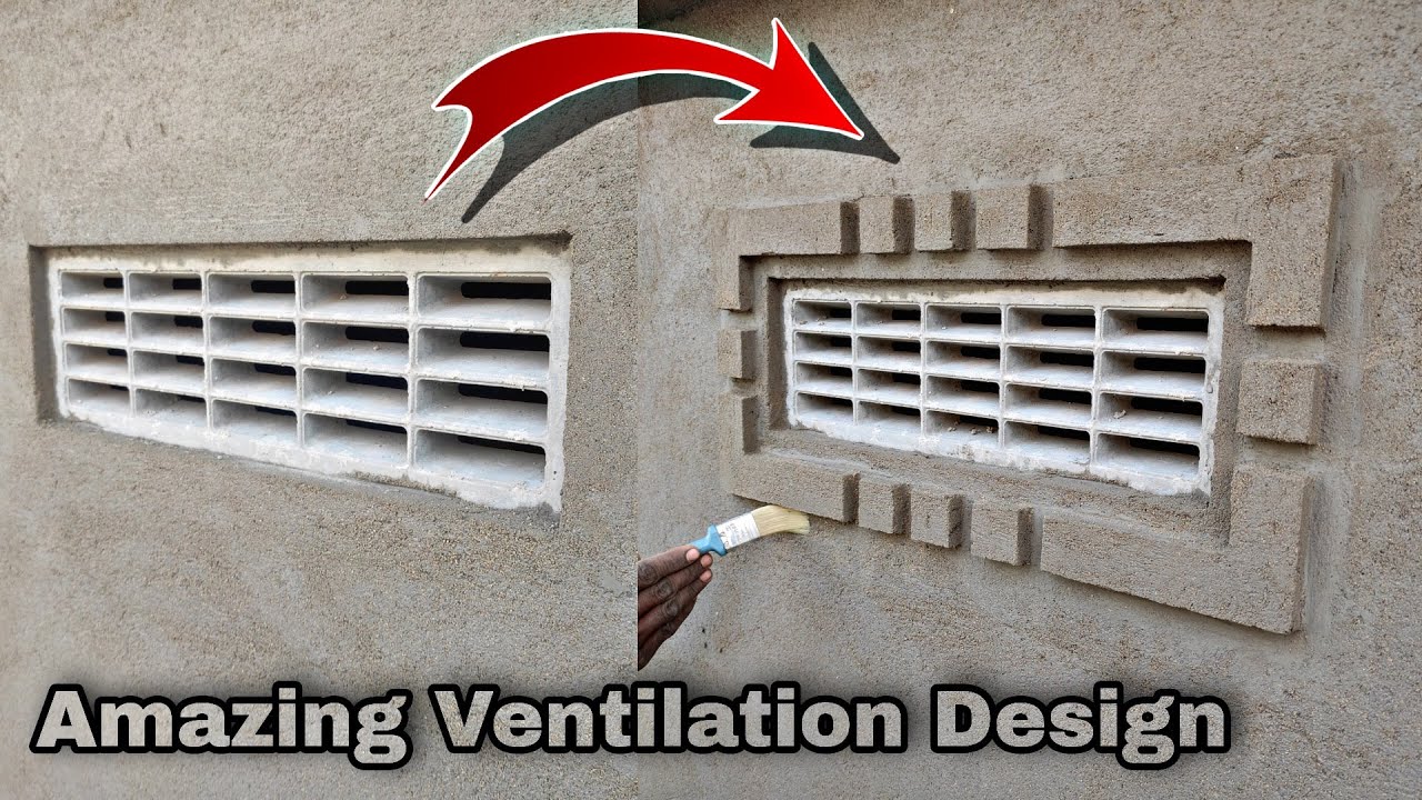 Amazing Ventilation Design || Building Ventilator Design - full Process || Cements Sand And Design