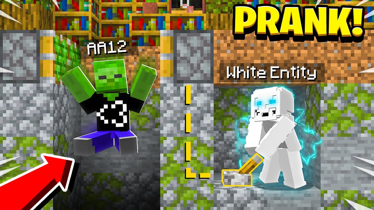 Pranking as WHITE ENTITY in Minecraft! (He *FREAKED* When He Saw The White Entity) - Realms EP58