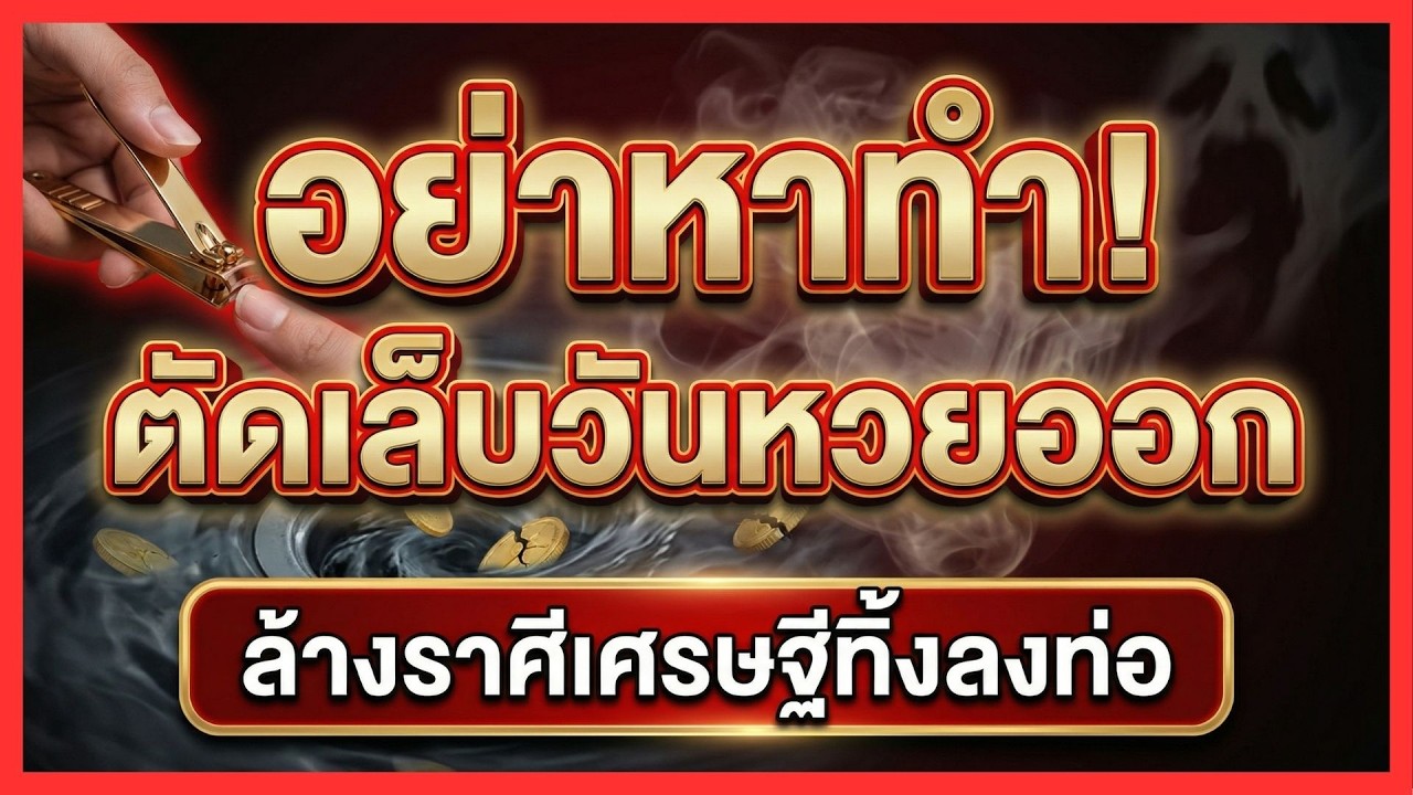 อย่าหาทำ ตัดเล็บวันหวยออก ล้างราศีเศรษฐีทิ้งลงท่อ