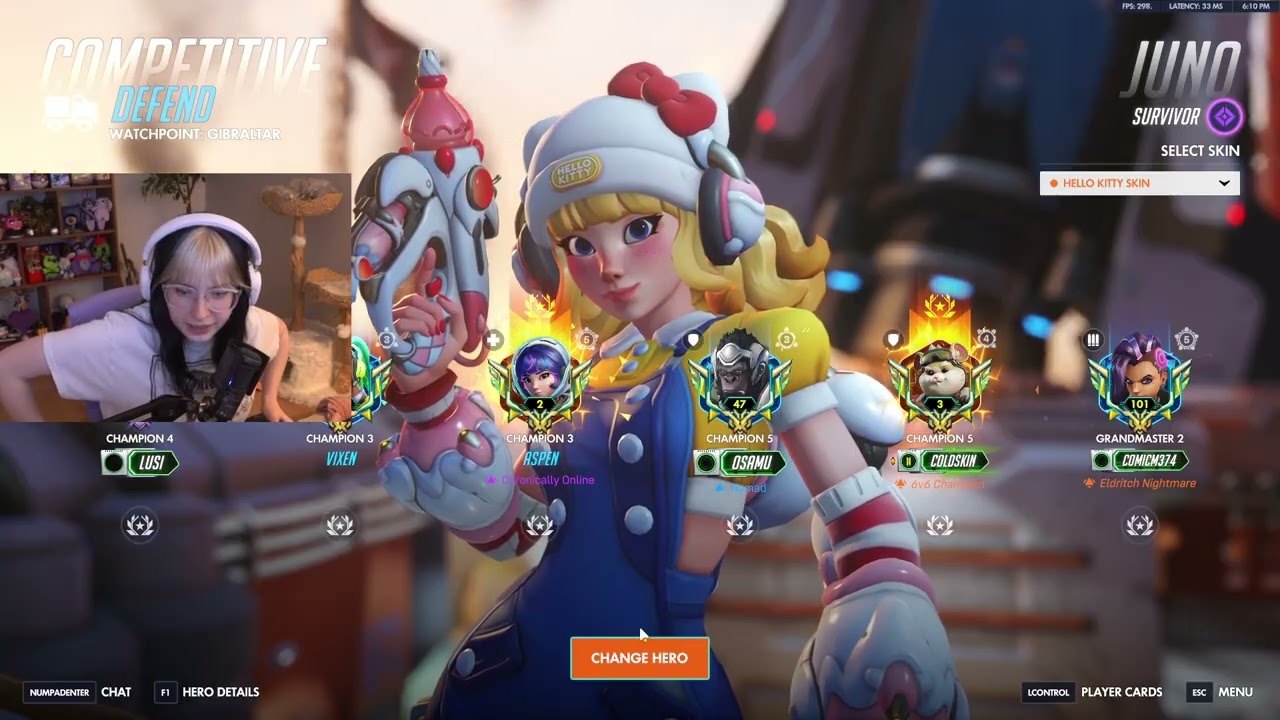 ASPEN Juno Overwatch Gameplay / TOP 500 JUNO