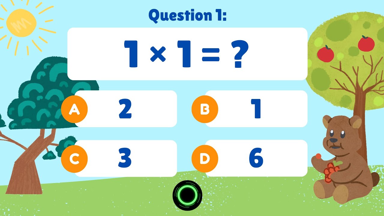 Multiplication Table Quiz Game: Learn & Play with the 1 Times Table! 🚀
