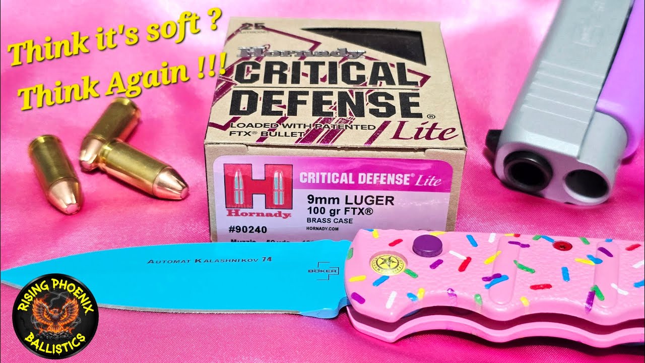 Hornady Critical Defense Lite 9mm 100gr (Glock 48) | Chronograph & Gel Test