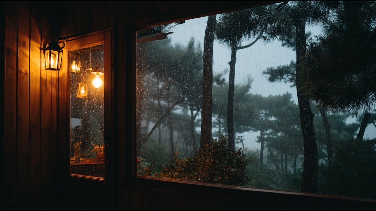 Gentle Rain in Da Lat Pine Forest 🌧️ Relax, Reduce Anxiety & Sleep Deeply (8 Hours) - Black Screen
