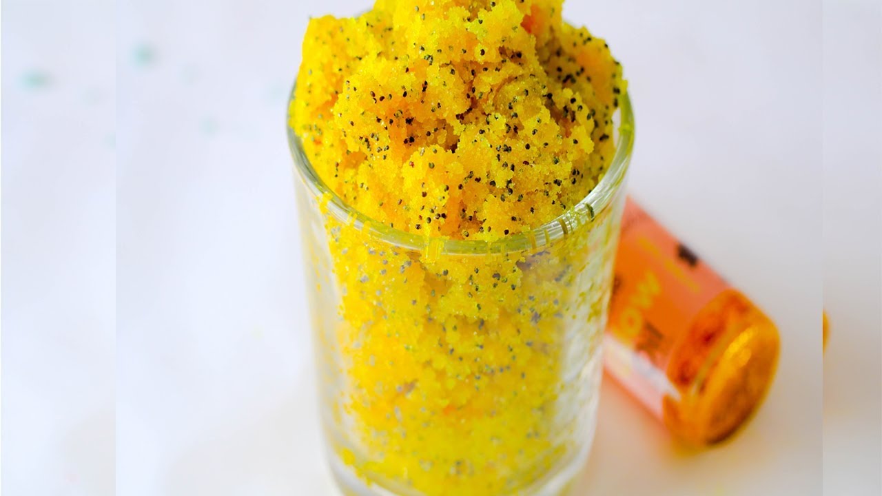 ORANGE POPPY SEED Exfoliating Body Scrub DIY! Making an ORANGE Sugar Scrub DIY with POPPY SEEDS!