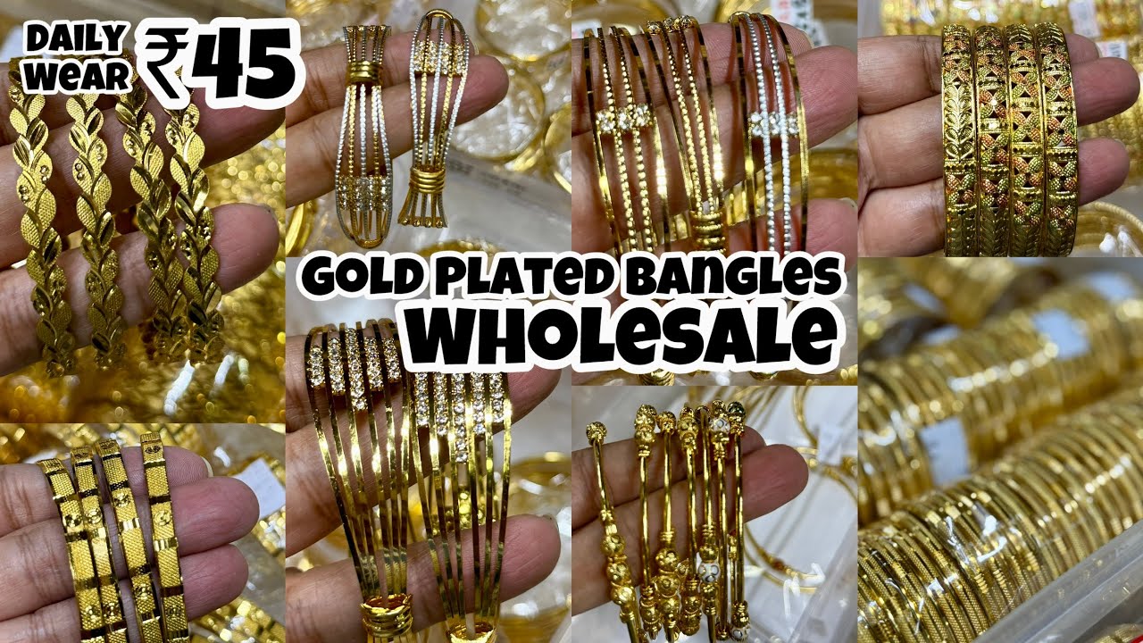 Dailywear Gold Plated Bangles Wholesale Market  | Guarantee wali Bangles & NeckChains | CNC Cutting