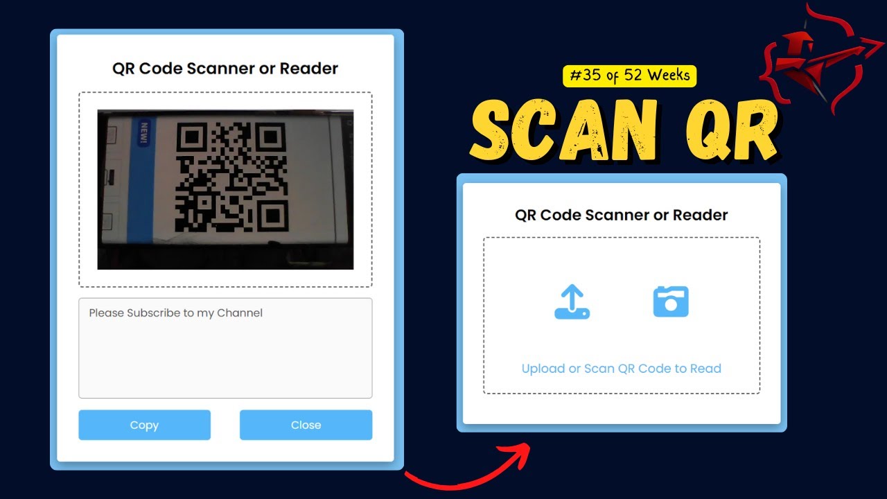 Проект на JavaScript для сканирования QR-кодов | Камера + Загрузка изображения