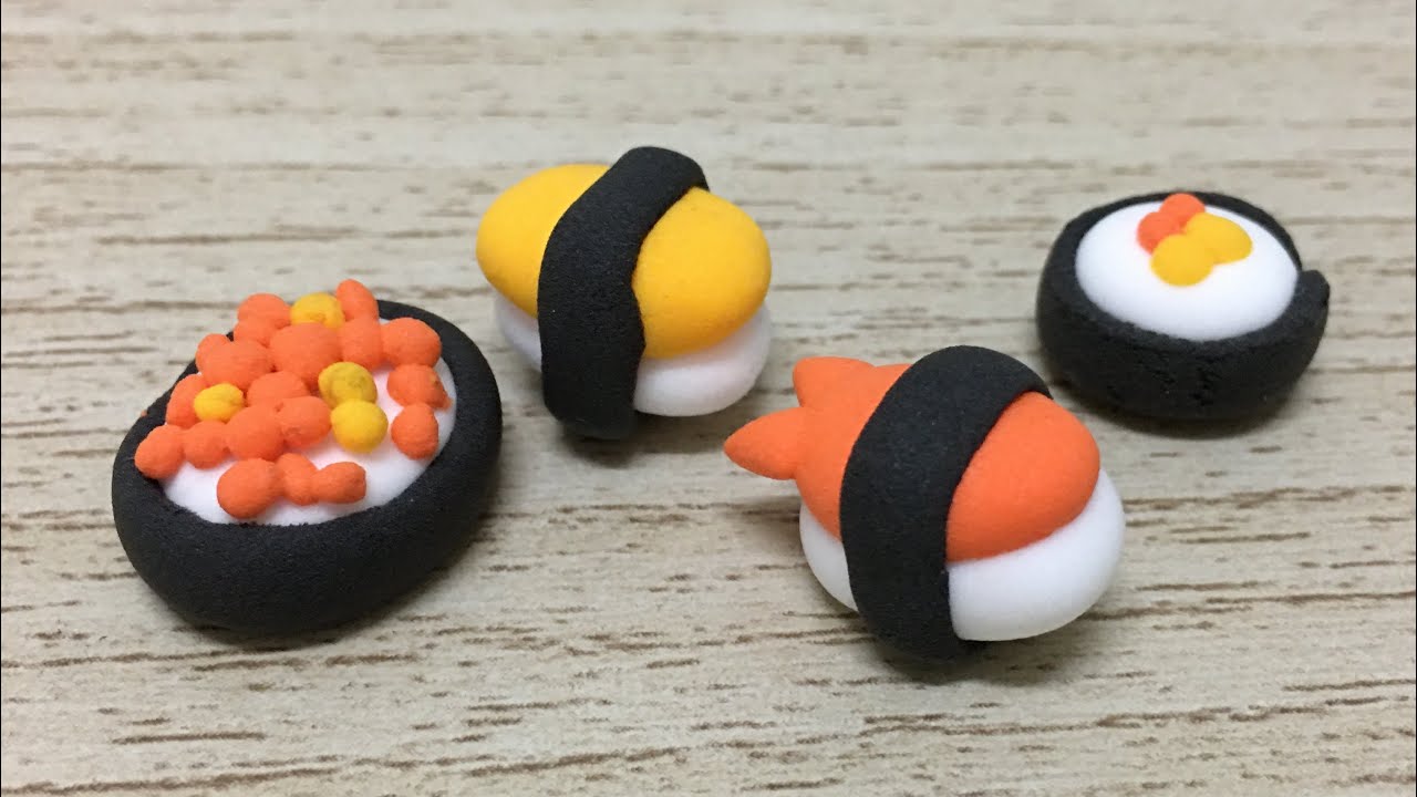 Diy Sushi clay | How to clay Sushi | Pikky Diy